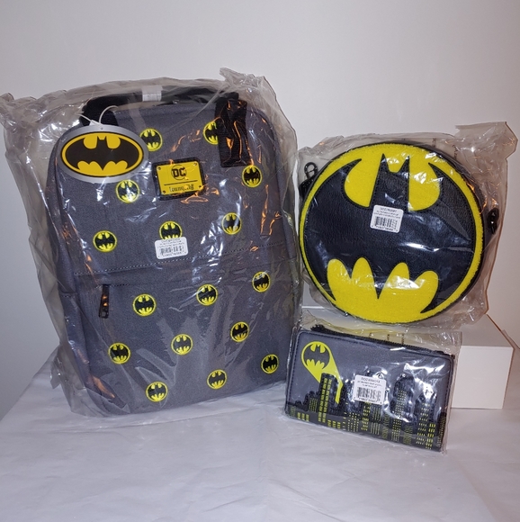 Loungefly Handbags - Batman 3 piece 80th anniversary loungefly bags